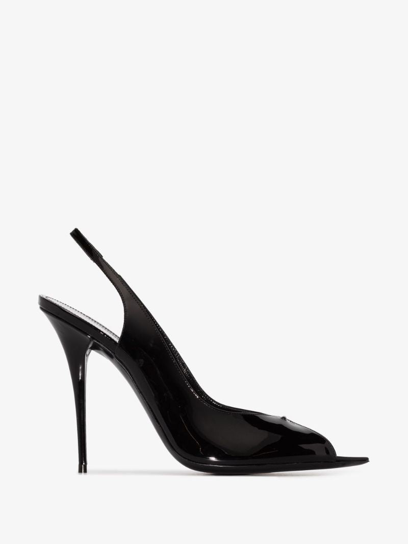 Black Lola 110 Patent Leather Sandals