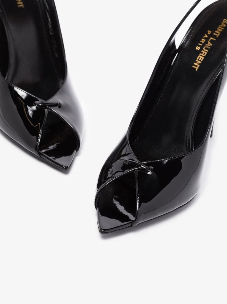 Black Lola 110 Patent Leather Sandals