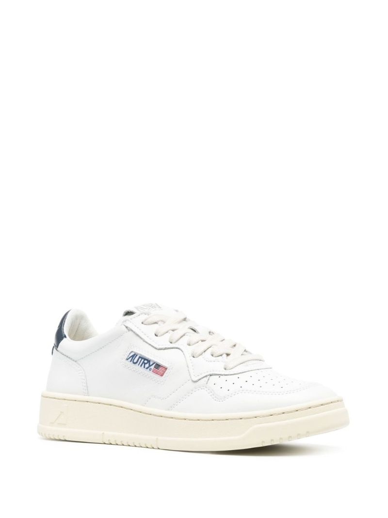 White Medalist Leather Low-top Sneakers