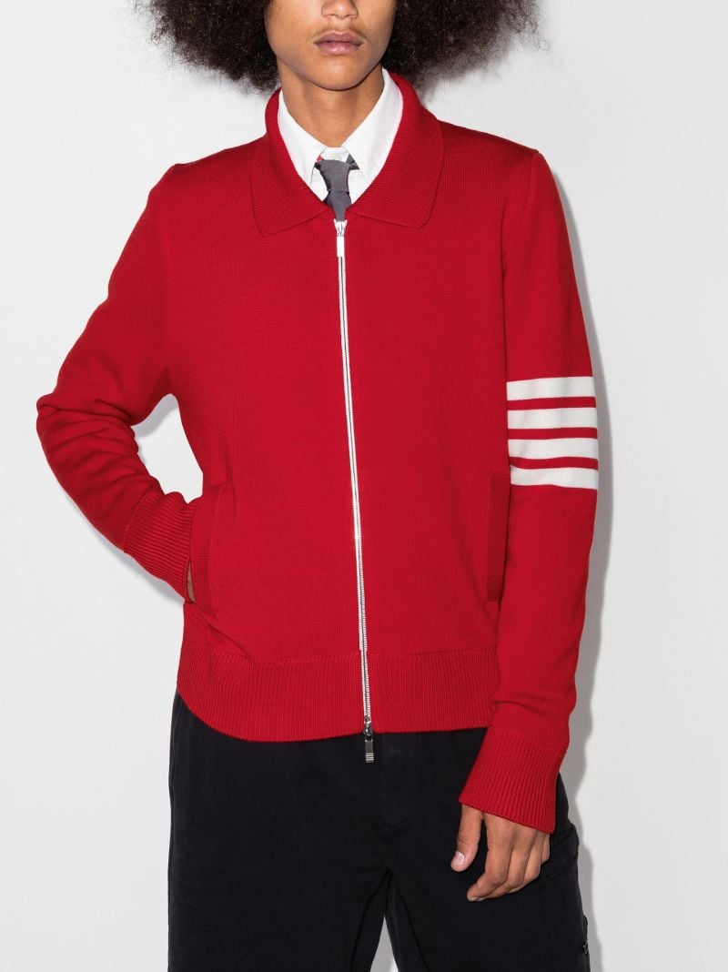 4-bar Stripe Merino Knitted Bomber Jacket