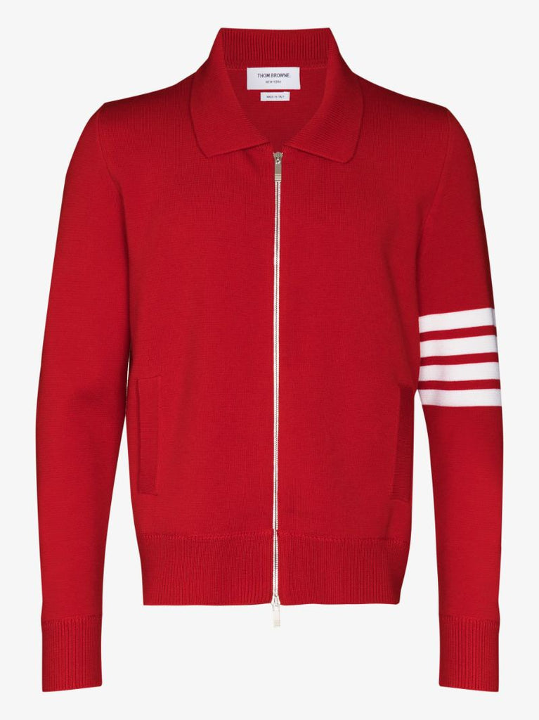 4-bar Stripe Merino Knitted Bomber Jacket