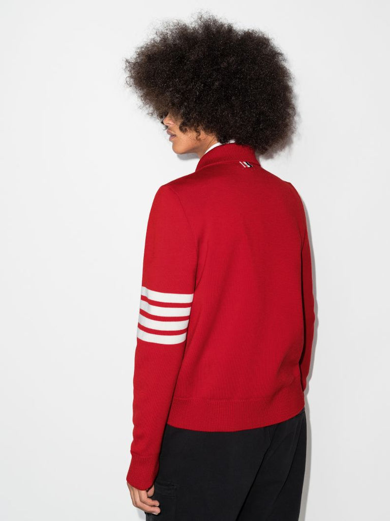 4-bar Stripe Merino Knitted Bomber Jacket