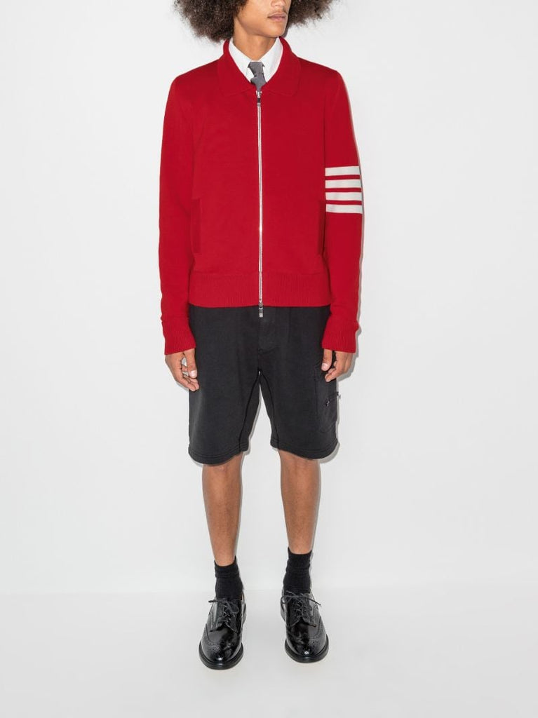 4-bar Stripe Merino Knitted Bomber Jacket