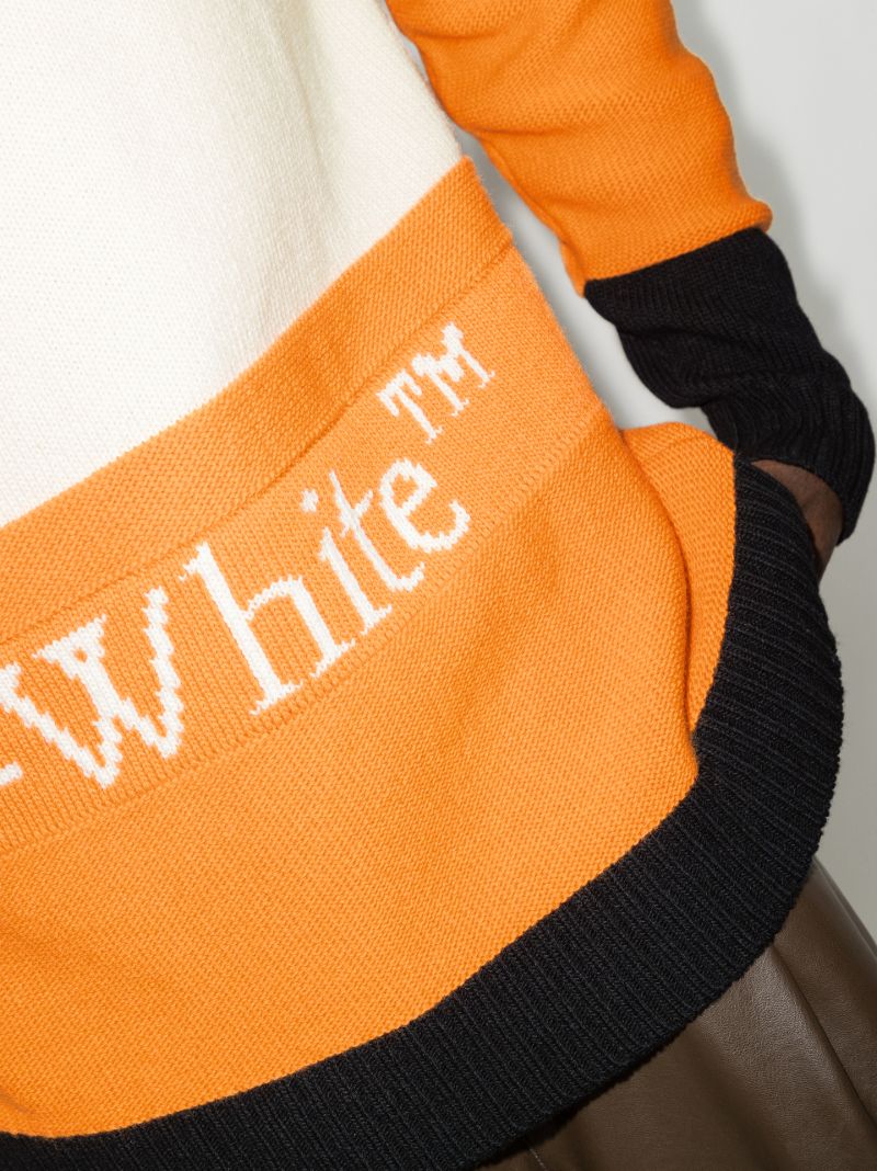 Intarsia Logo Wool Sweater