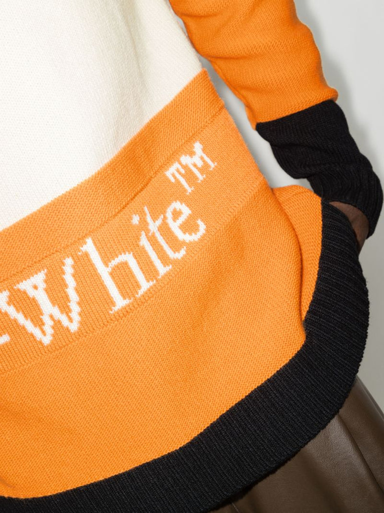 Intarsia Logo Wool Sweater