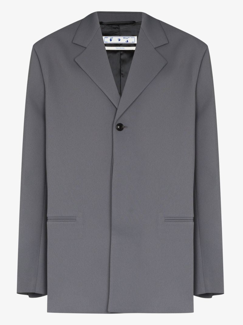 Creased Single-breasted Blazer