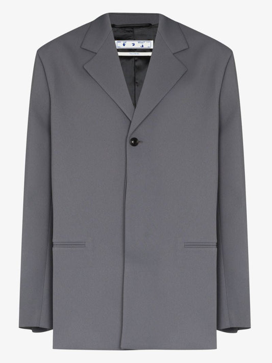Creased Single-breasted Blazer