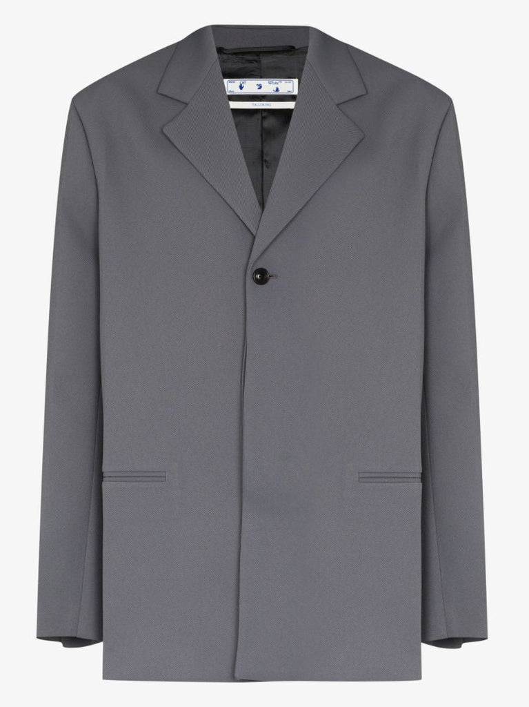 Creased Single-breasted Blazer