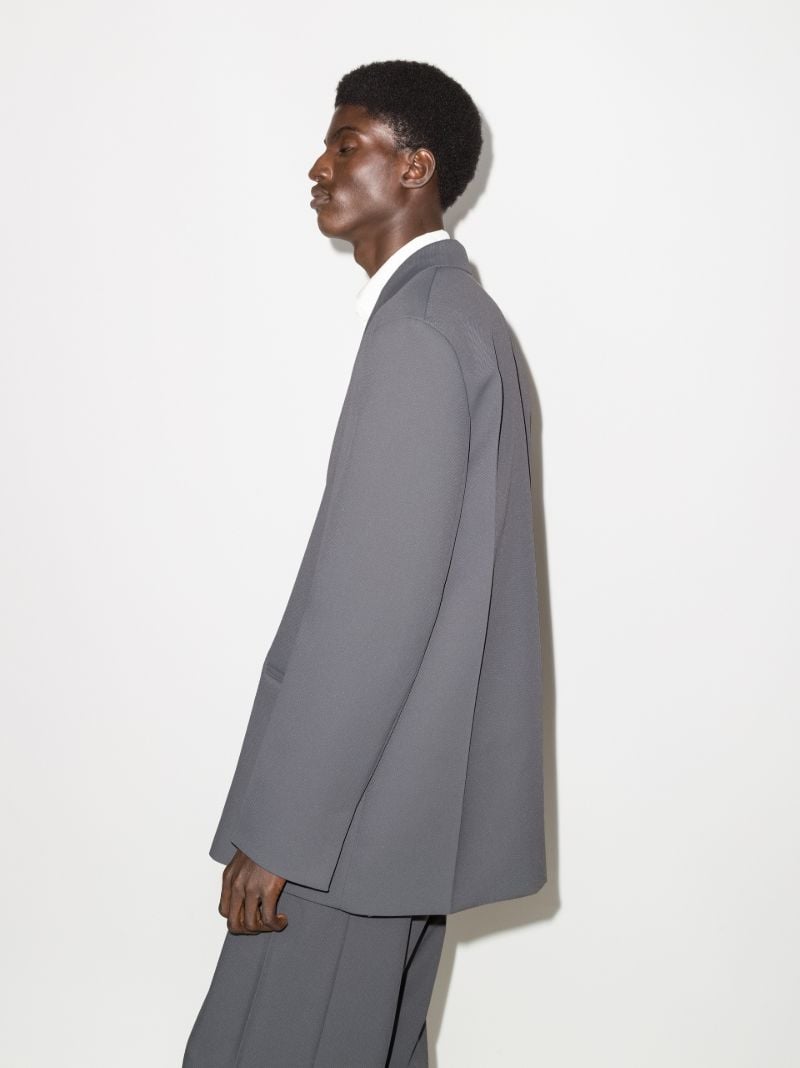 Creased Single-breasted Blazer