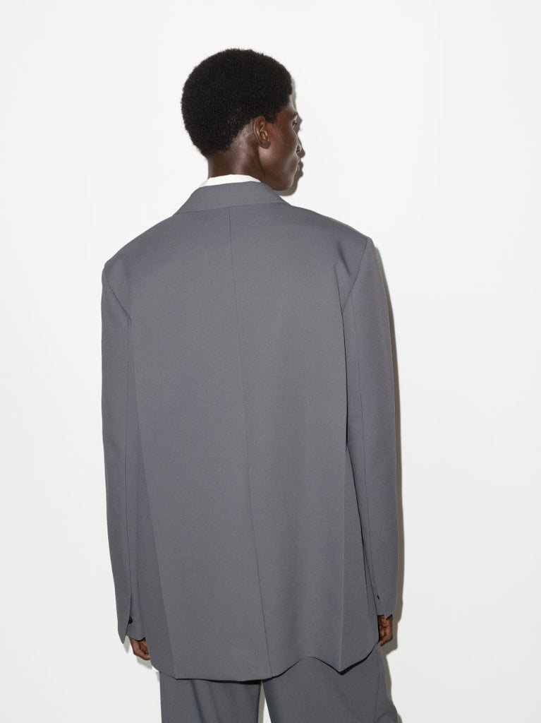 Creased Single-breasted Blazer