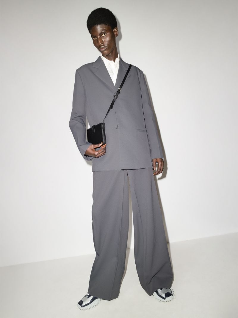 Creased Single-breasted Blazer