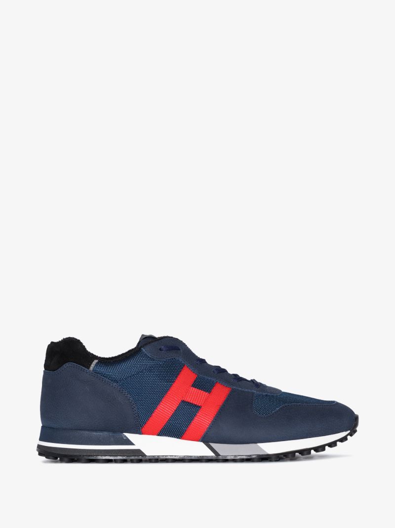 Blue H383 Leather Sneakers