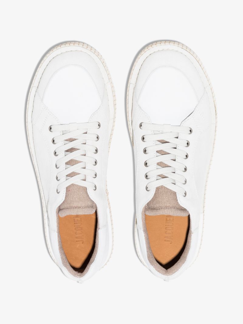 White Les Chaussures BlÃ_x0083_Â© Panelled Sneakers