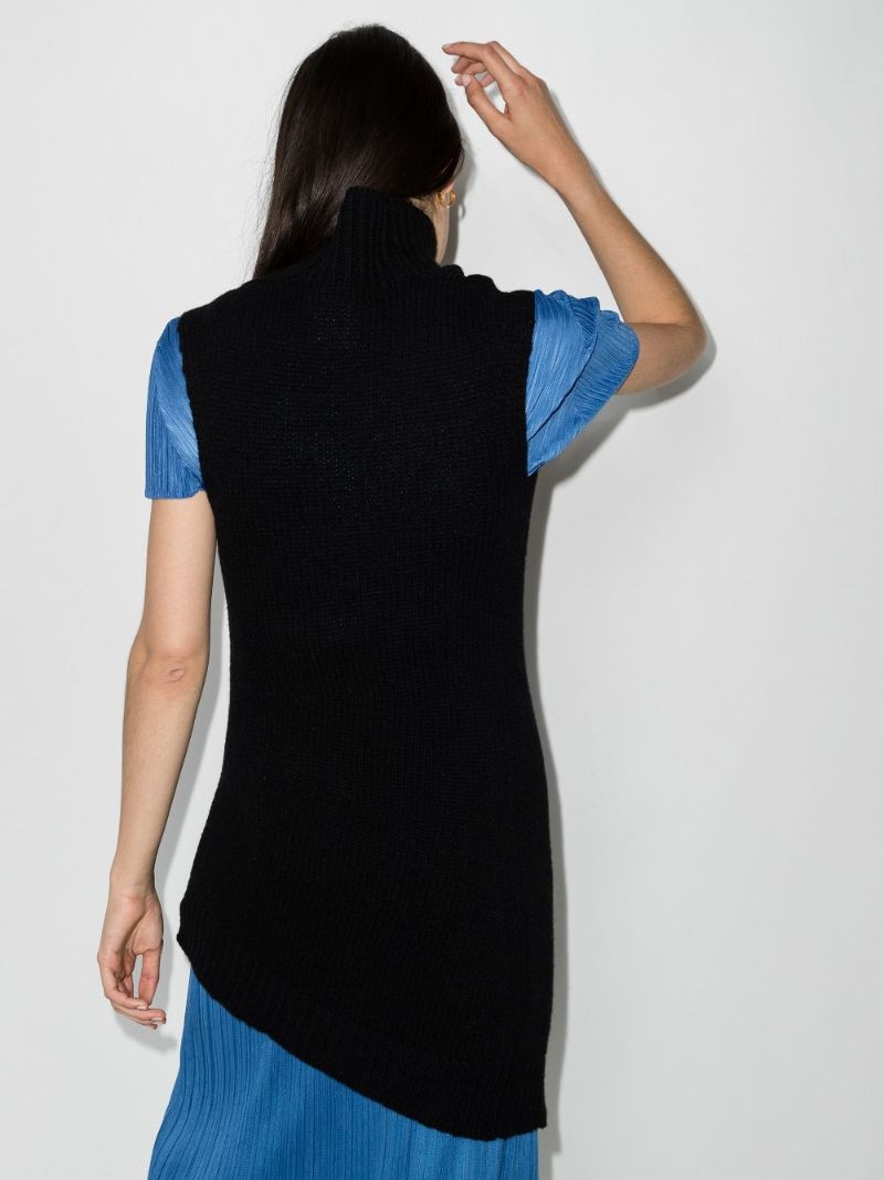 Asymmetric Hem Sleeveless Jumper