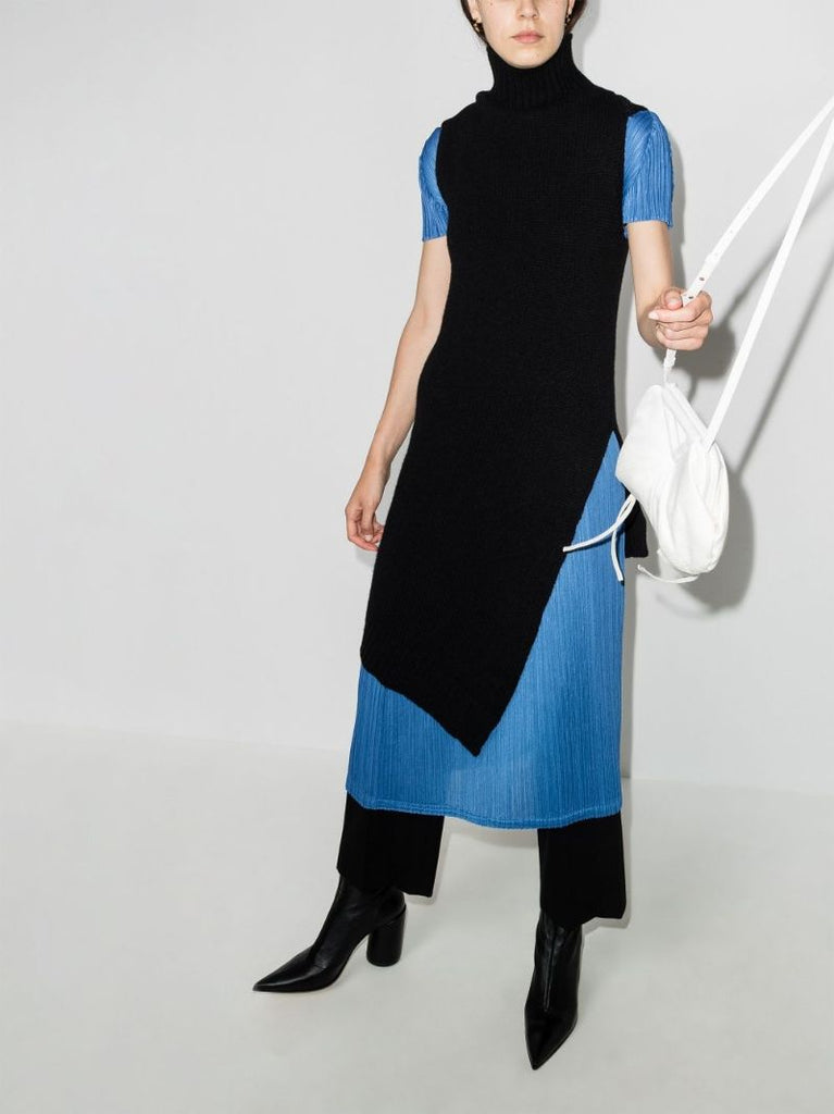 Asymmetric Hem Sleeveless Jumper