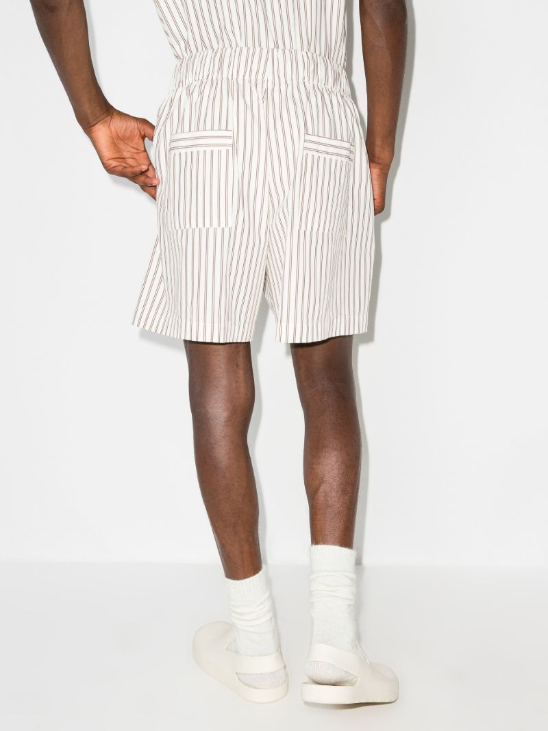 Organic Cotton Striped Bermuda Shorts