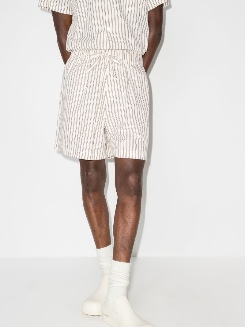 Organic Cotton Striped Bermuda Shorts