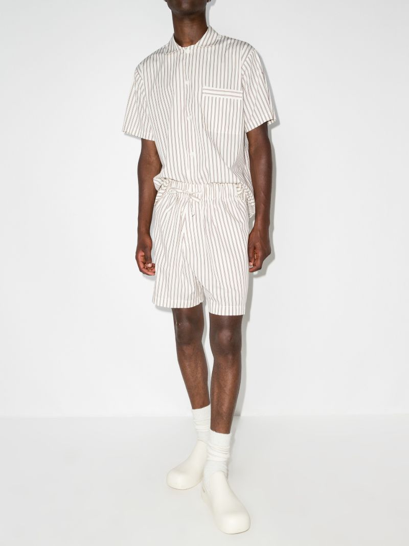 Organic Cotton Striped Bermuda Shorts