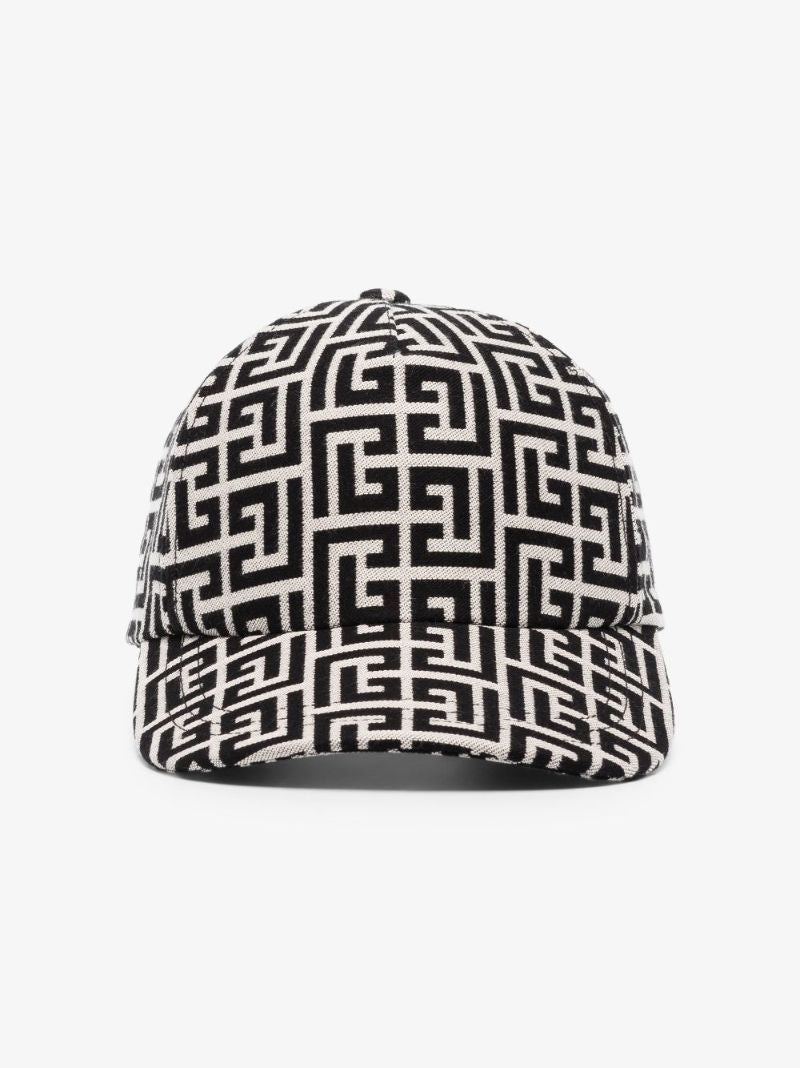 Neutral Monogram Print Baseball Cap