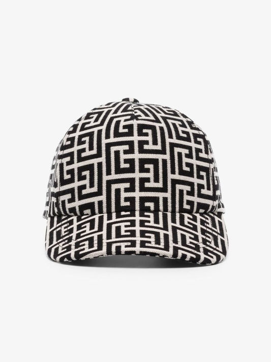 Neutral Monogram Print Baseball Cap