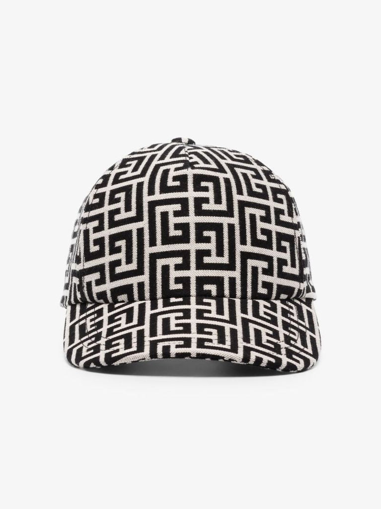 Neutral Monogram Print Baseball Cap