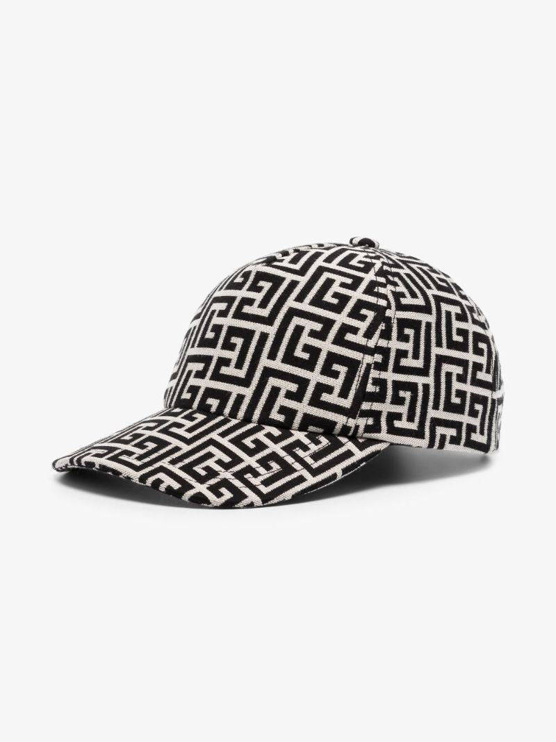 Neutral Monogram Print Baseball Cap