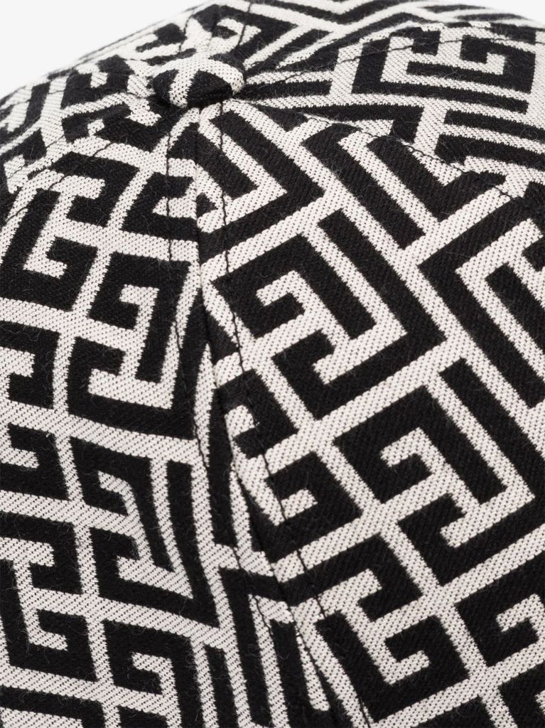 Neutral Monogram Print Baseball Cap