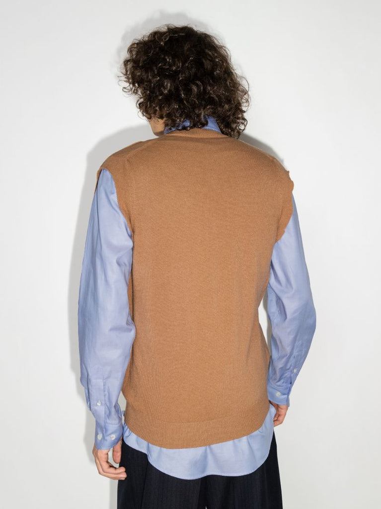 Blue Deconstructed Layered Shirt