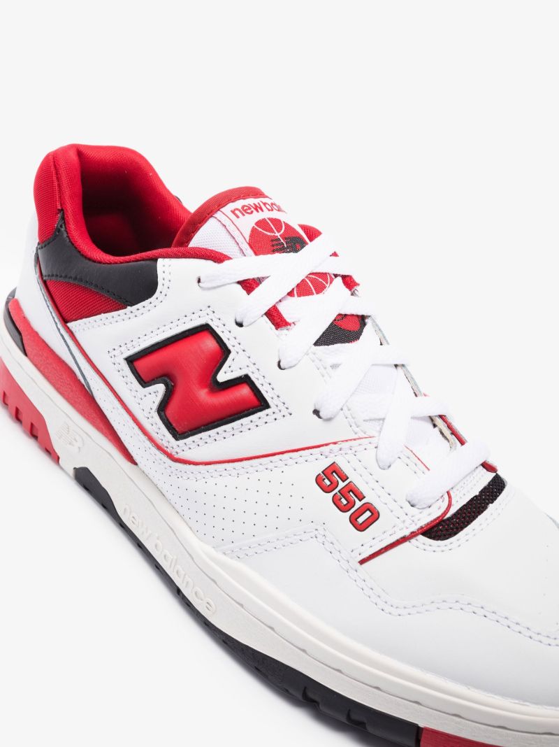 White 550 Low-top Leather Sneakers