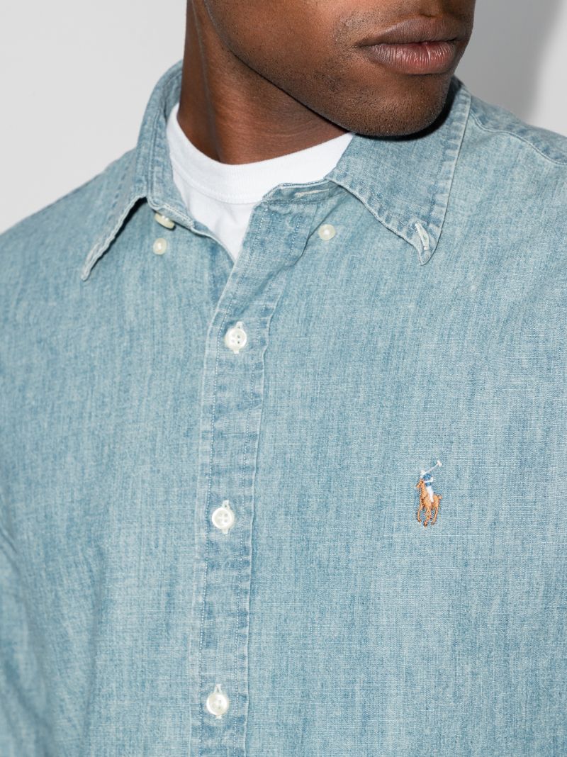 Polo Pony Embroidered Denim Shirt