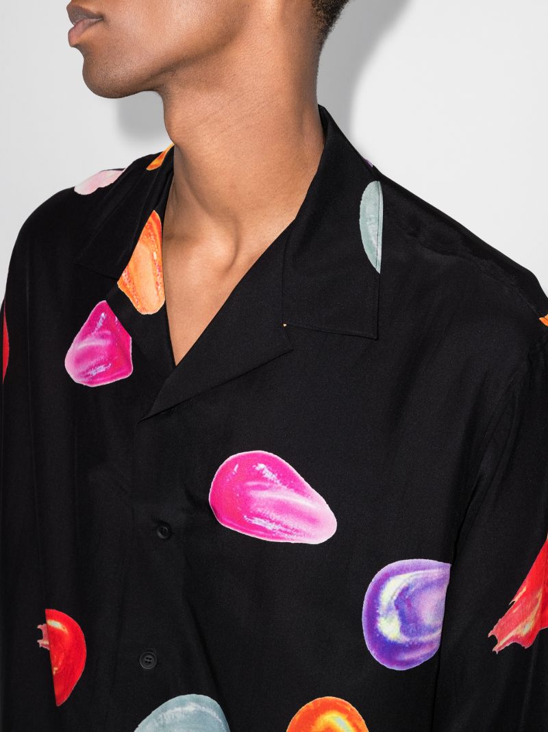 Tears Print Silk Shirt