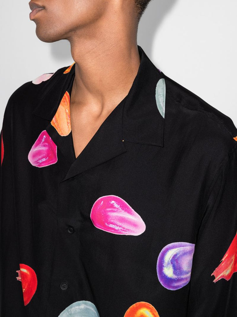 Tears Print Silk Shirt