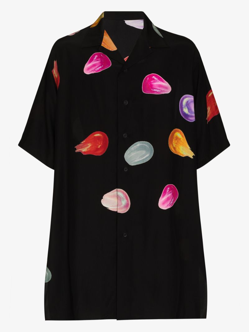 Tears Print Silk Shirt