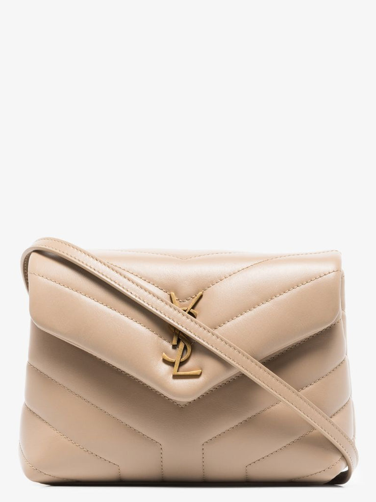 Neutral Loulou Toy Leather Shoulder Bag