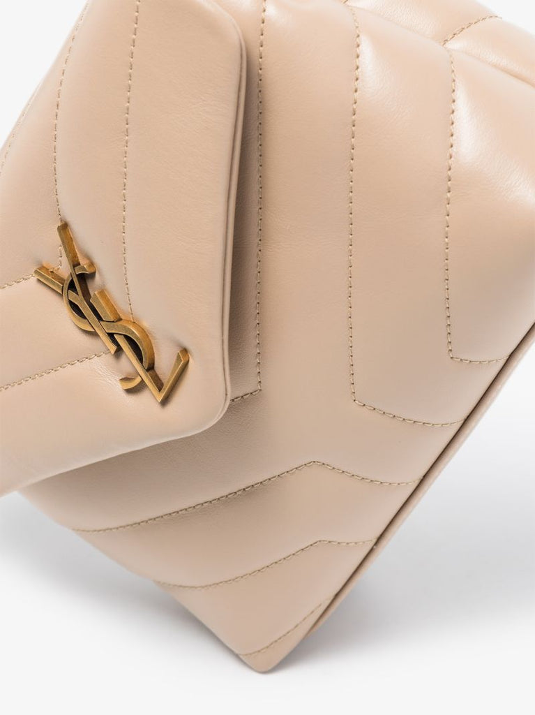 Neutral Loulou Toy Leather Shoulder Bag