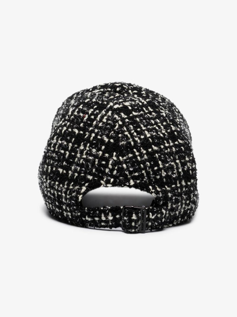 Black Logo Tweed Cap