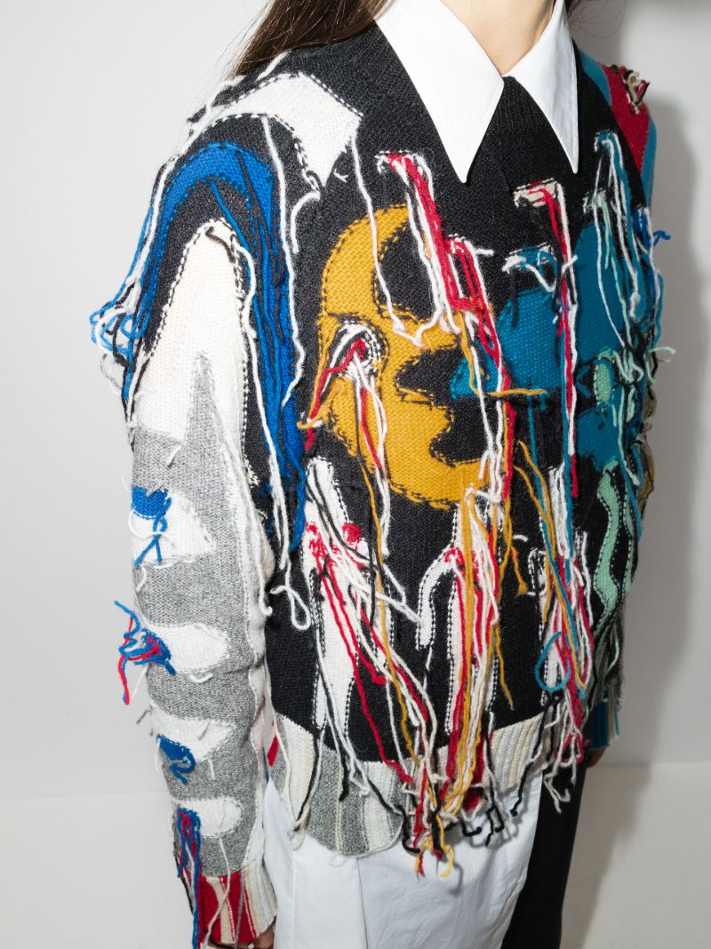 Guddle Graphic Tasselled Sweater
