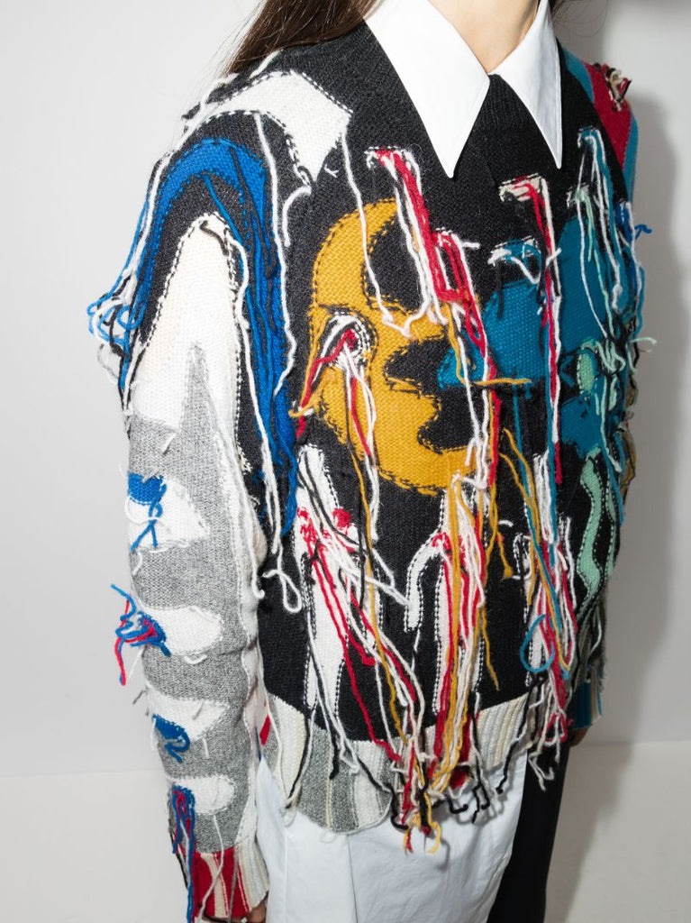 Guddle Graphic Tasselled Sweater