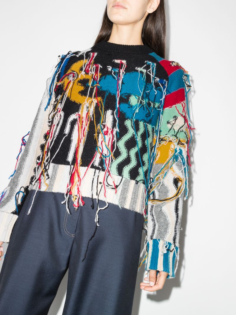 Guddle Graphic Tasselled Sweater