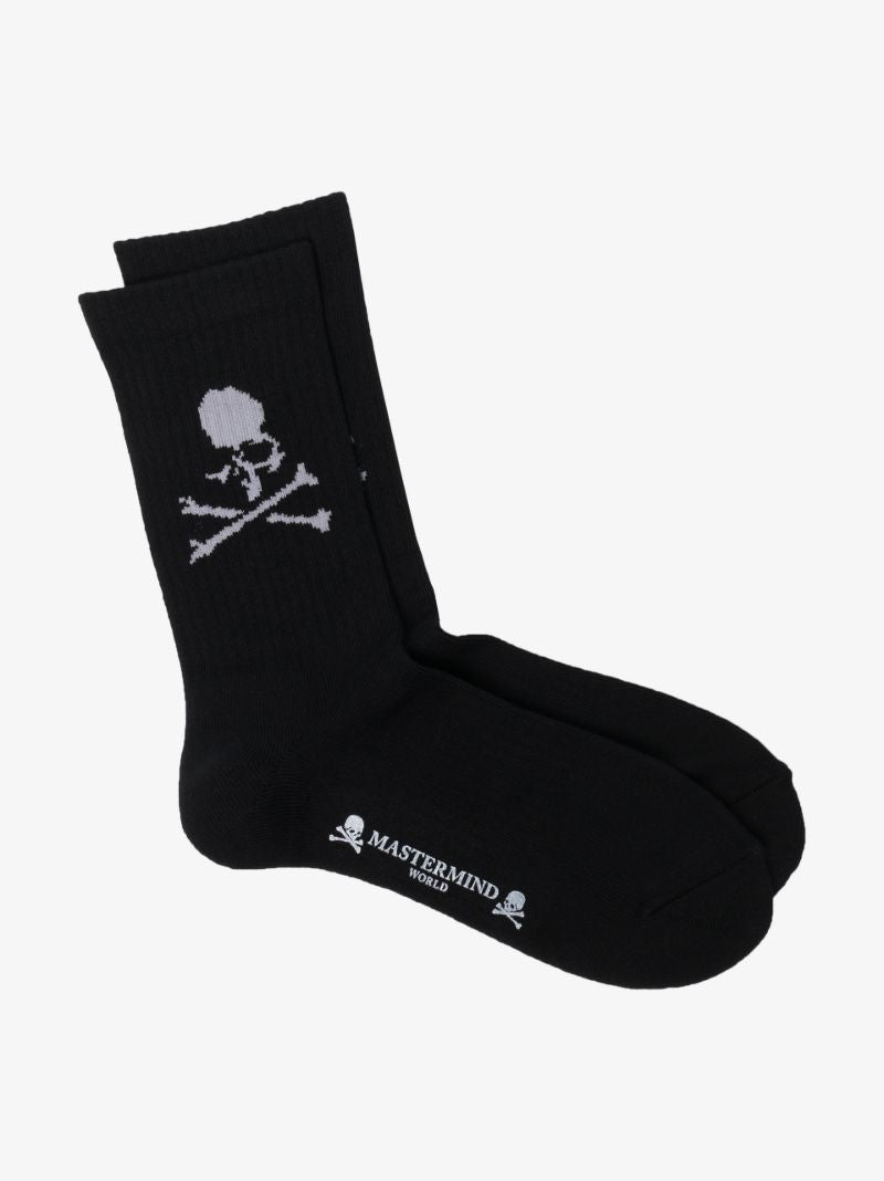 Black Logo Intarsia Socks