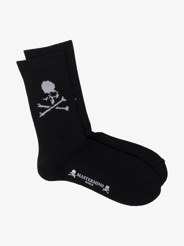 Black Logo Intarsia Socks