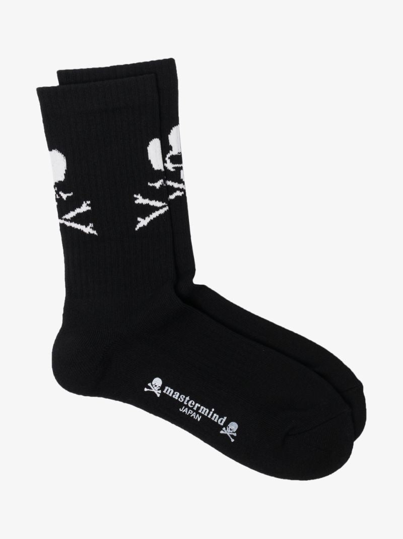 Black Logo Intarsia Socks