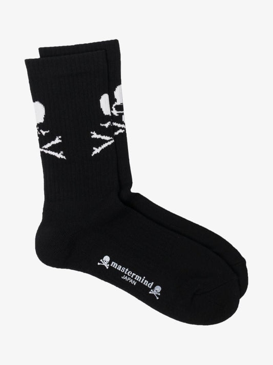 Black Logo Intarsia Socks