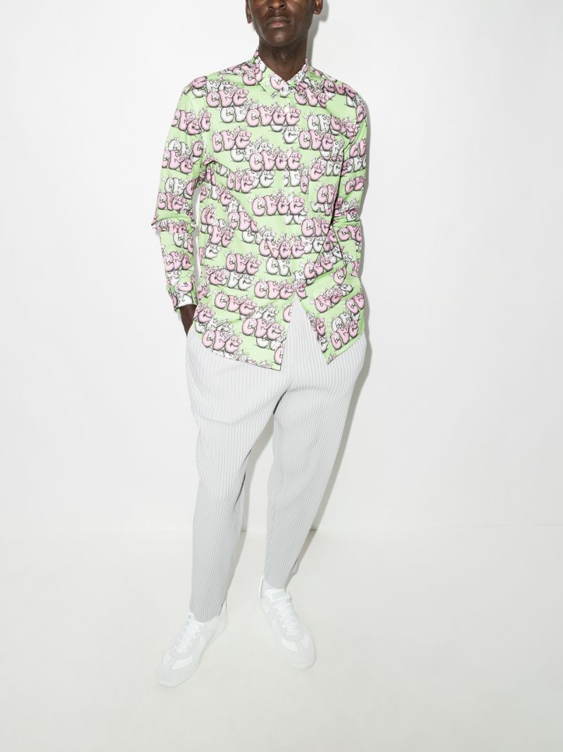 X Kaws Printed Cotton Shirt