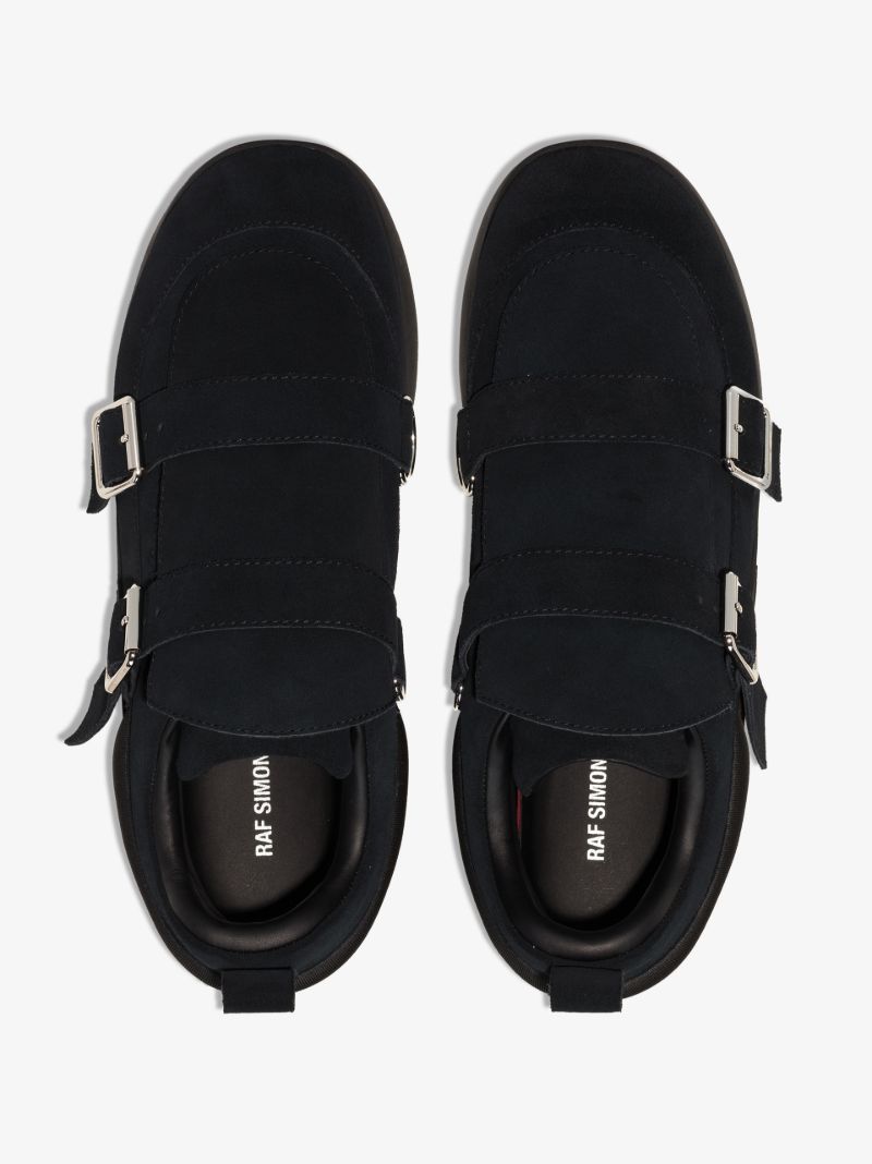 Black Antei-22 Buckled Suede Sneakers