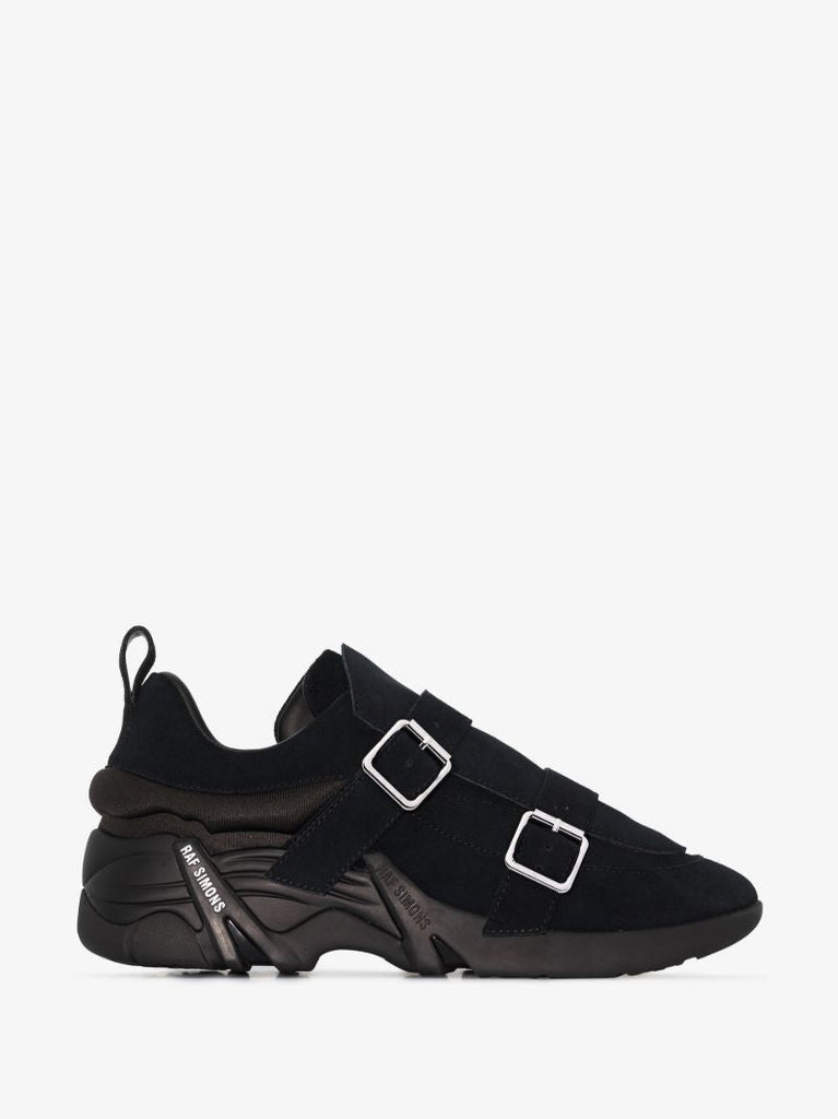 Black Antei-22 Buckled Suede Sneakers