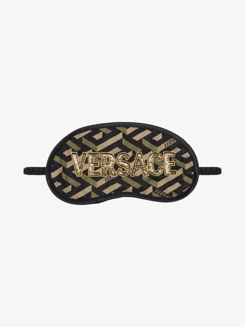 Multicoloured La Greca Print Eye Mask