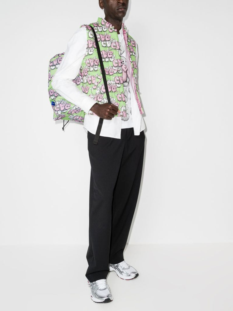 X Kaws Cartoon Logo Print Gilet