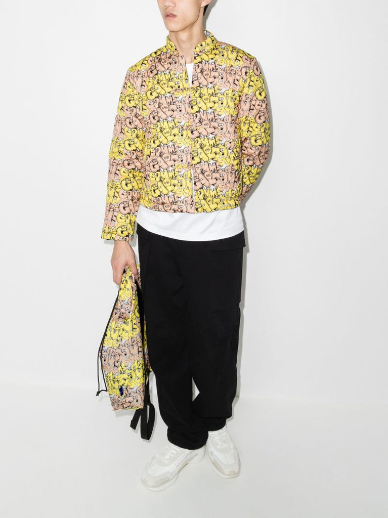 X Kaws Logo Print Jacket