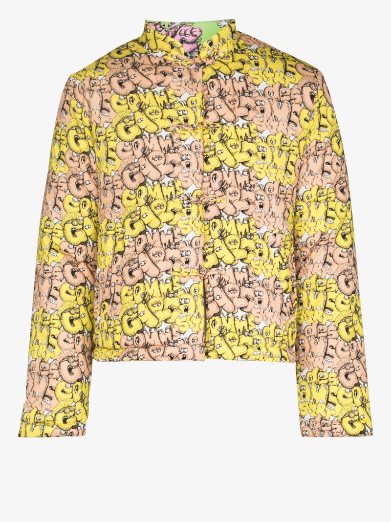 X Kaws Logo Print Jacket